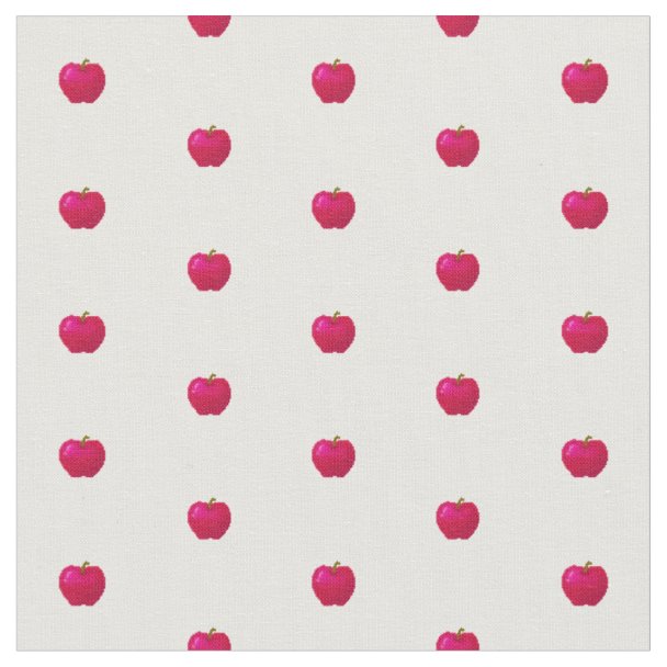 apples and polka dots cute patterns fabric Zazzle