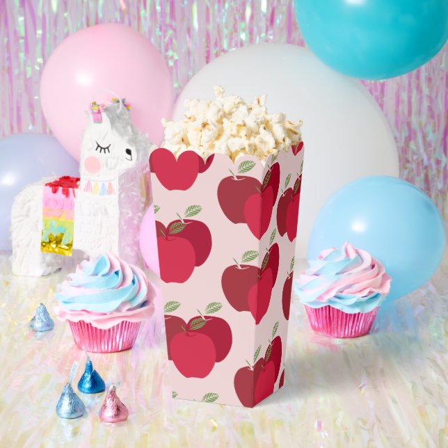 Apple Pattern Popcorn Favour Box for Party Gifts (Party)
