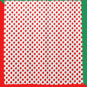 Apple Pattern Red Fruit Shower Curtain