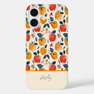 Apple Pattern with custom Name   iPhone 16 Case