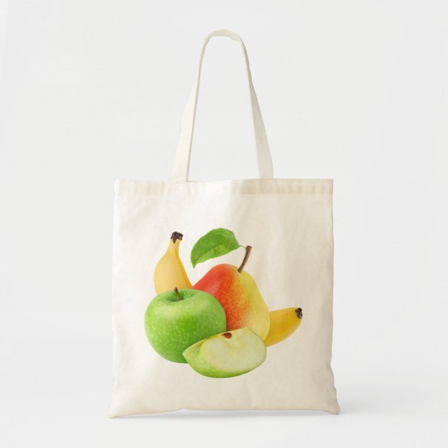 Apple, pear and banana tote bag (Front)