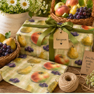 Apple Pear Farmhouse Fruit Wrapping Paper