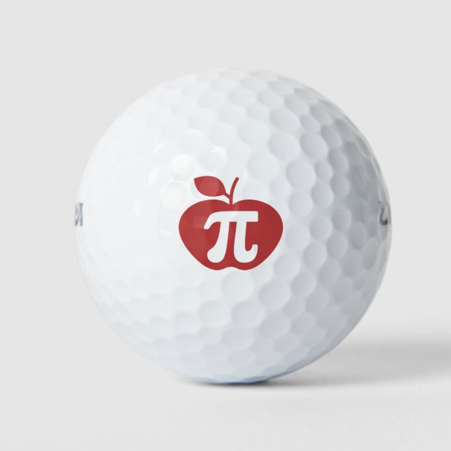 Apple Pi 3.14 Math Pi Day Golf Balls (Front)