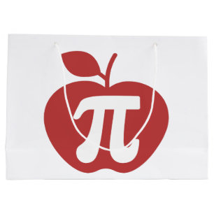 Apple Pi 3.14 Math Pi Day Large Gift Bag