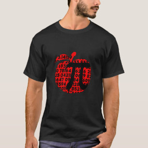Apple Pi Algebra Sign Symbol Math Funny Pi Day T-Shirt