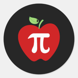 Apple Pi Apple Pie Food Lover Math Teacher Student Classic Round Sticker