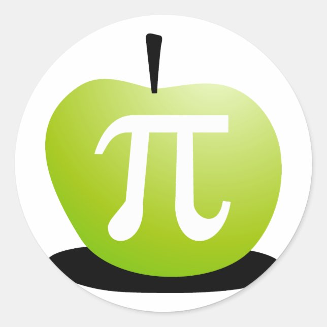 Apple Pi Classic Round Sticker (Front)