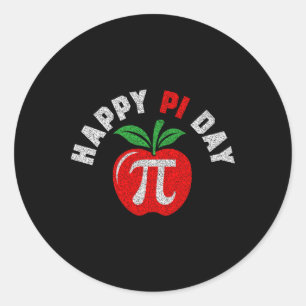 Apple Pi Day 3.14 Math Teacher Student Geek Nerd G Classic Round Sticker