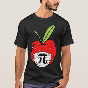 Apple Pi-day Cute Face Mask Teacher Student Quaran T-Shirt