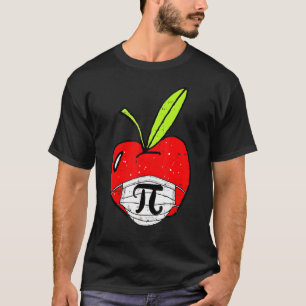 Apple Pi Day Cute Face Mask Teacher Student Quaran T-Shirt