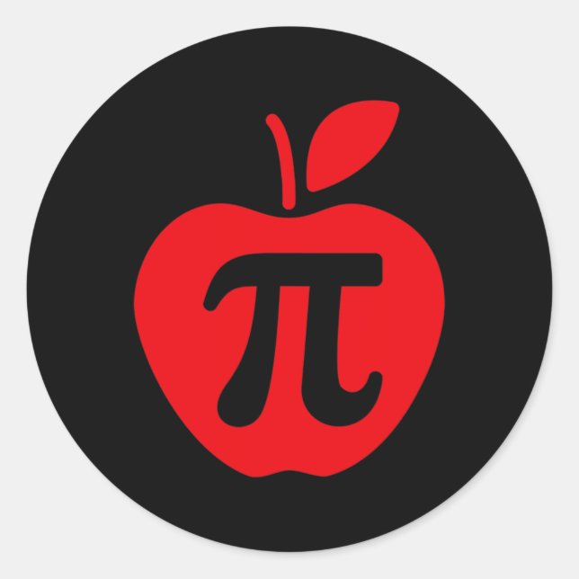 Apple Pi Day Shirt  Classic Round Sticker (Front)