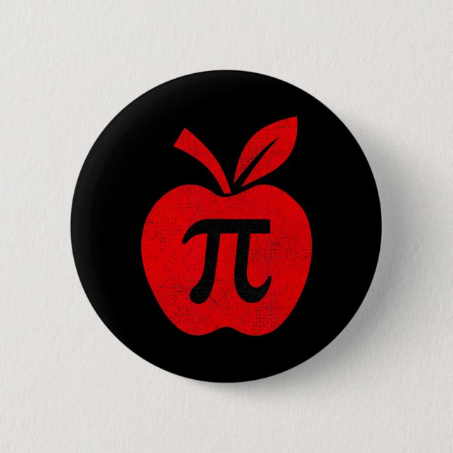 Apple Pi Day Tee Math Teacher Pi Math Kids  6 Cm Round Badge (Front)