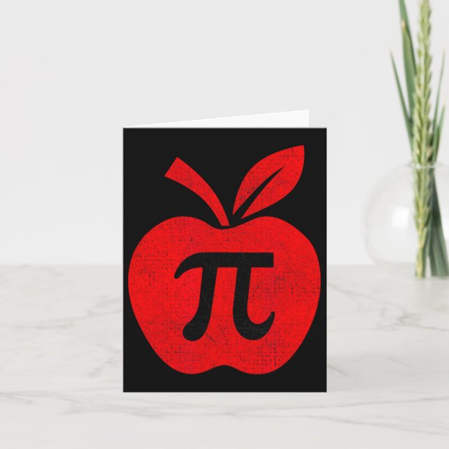 Apple Pi Day Tee Math Teacher Pi Math Kids  Card (Front)