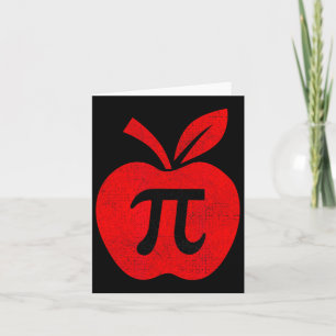 Apple Pi Day Tee Math Teacher Pi Math Kids Card