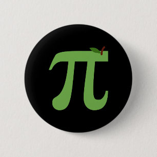 Apple Pi Funny Maths Pi Day Pie Joke For Math Love 6 Cm Round Badge