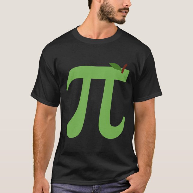 Apple Pi Funny Maths Pi Day Pie Joke For Math Love T-Shirt (Front)