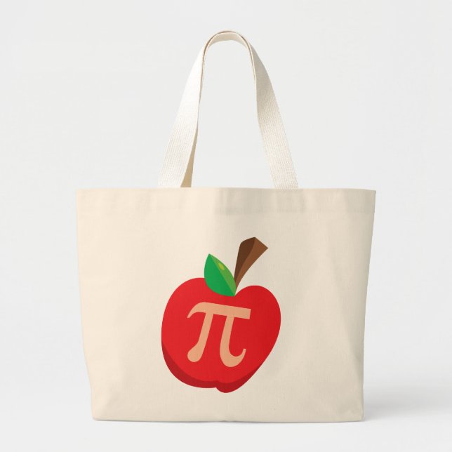 Apple Pi Large Tote Bag (Front)