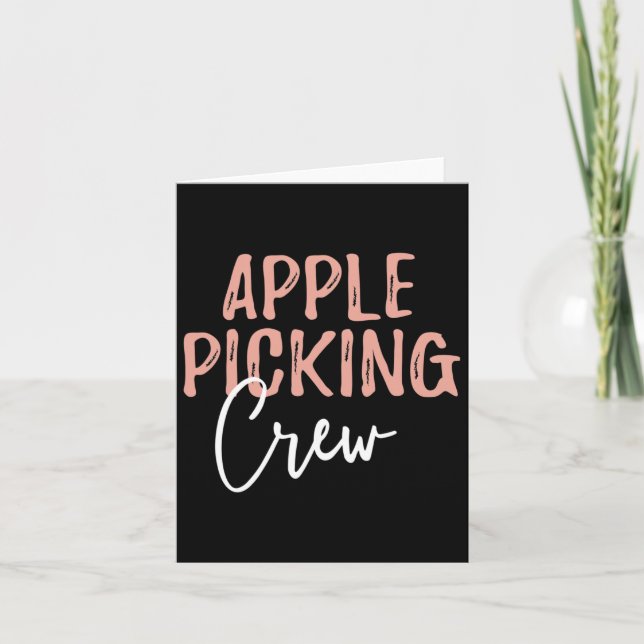 Apple Picking Crew Apple Picking Outfit Apple Pick Card (Front)