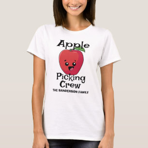 Apple Picking Crew Fall Autumn Matching Family T-Shirt