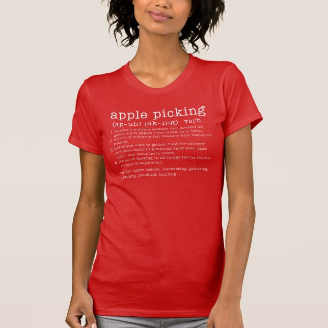Apple Picking Definition Shirt // Dictionary Style (Front)