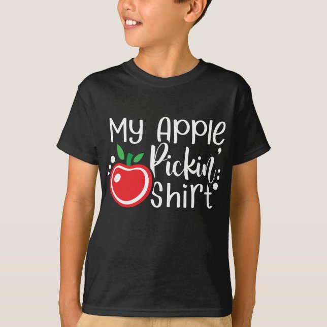Apple Picking Design Apple Picker Fall Fruit Lover T-Shirt (Front)