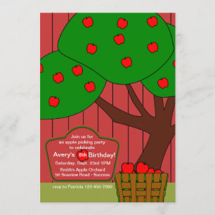 Apple Picking Fun Invitation