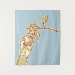 Apple picking harvest tapestry