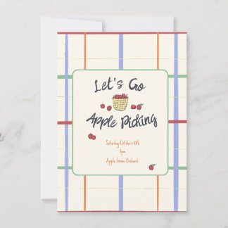 Apple Picking Party Invitation