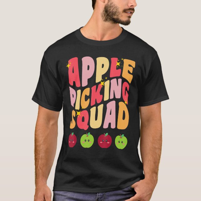 Apple Picking Squad Fall Autumn Orchard Matching F T-Shirt (Front)