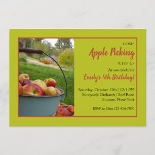 Apple Picking Time Invitation