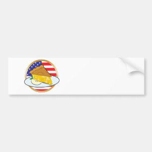 Apple Pie American Flag Bumper Sticker
