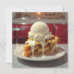 Apple Pie and Vanilla Ice Cream at Diner