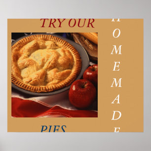 APPLE PIE ART POSTER MENU