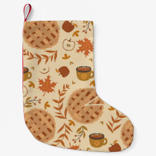 Apple Pie Autumn: Vintage Graphics Small Christmas Stocking