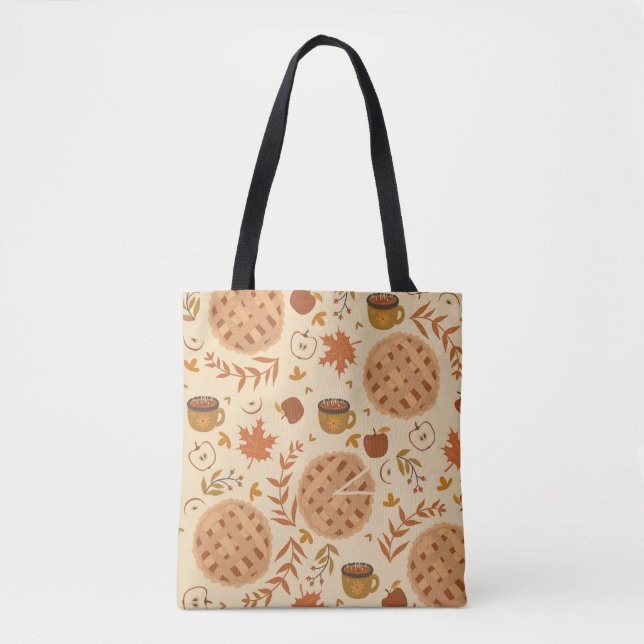 Apple Pie Autumn: Vintage Graphics Tote Bag (Front)
