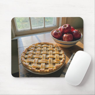 Apple Pie By a Sunny Farmhouse Window Mouse Mat
