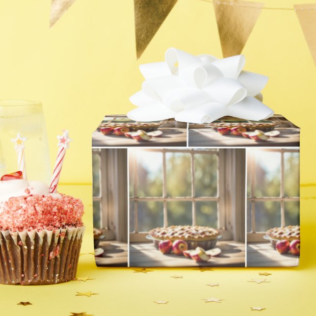 Apple Pie By Farmhouse Window Wrapping Paper (Birthday Party)