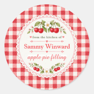 Apple Pie Filling Homemade Gift Label