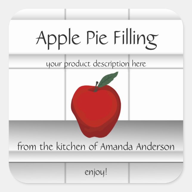 Apple Pie Filling Kitchen Tiles Sq Product Label (Front)
