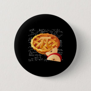Apple Pie Math Shirt Pi Day Funny Halloween Thanks 6 Cm Round Badge