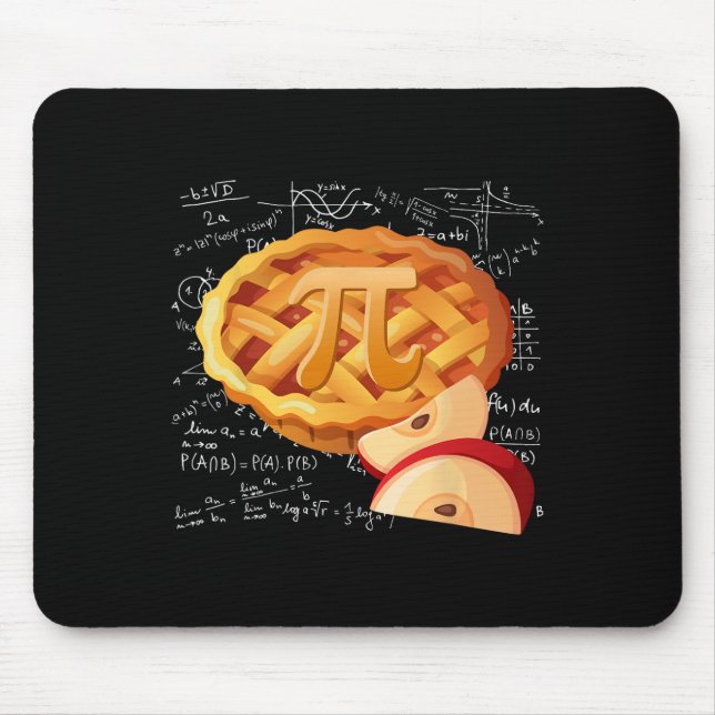 Apple Pie Math Shirt Pi Day Funny Halloween Thanks Mouse Mat (Front)