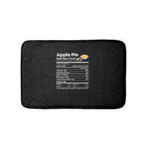 Apple Pie Nutrition Facts Funny Thanksgiving Chris Bath Mat
