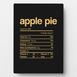 Apple Pie Nutrition Facts Funny Thanksgiving Chris Plaque