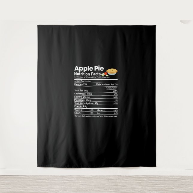 Apple Pie Nutrition Facts Funny Thanksgiving Chris Tapestry (Front)