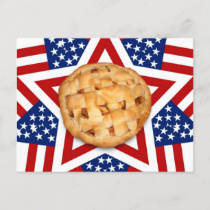 Apple Pie on Stars & Stripes Postcard