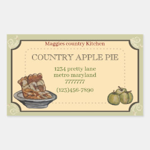 APPLE PIE  rectangular sticker