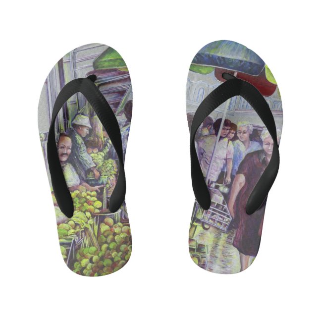 Apple Pie requires Apples Kid's Flip Flops (Footbed)