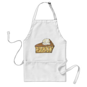Apple Pie Slice a la Mode Ice Cream Dessert Food Standard Apron