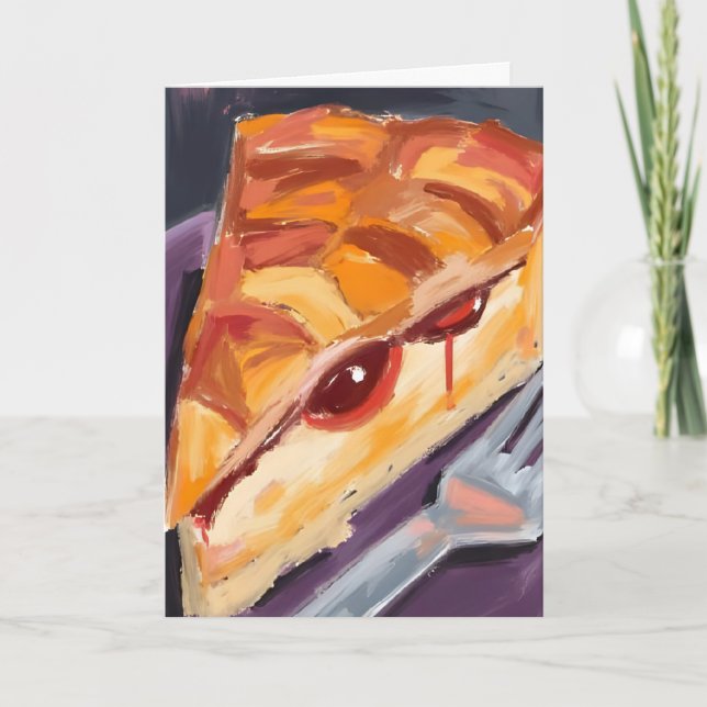 Apple Pie Thanksgiving Watercolor Card (Front)