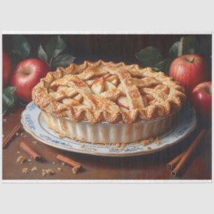 Apple Pie Vintage Inspired Painting Decoupage Tissue Paper
